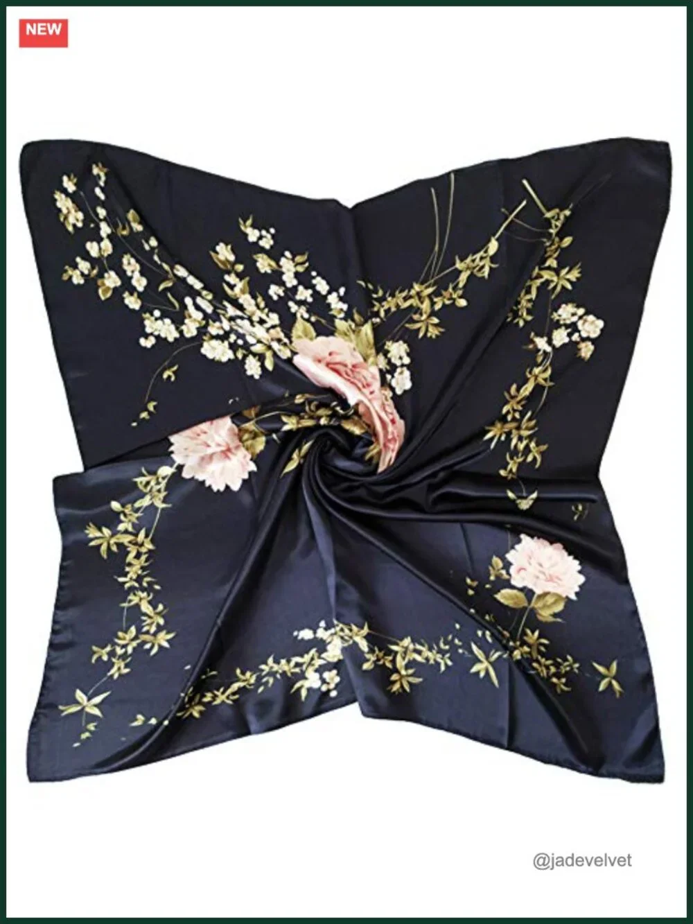 Satin Head Scarf for Women Silk Like Hair Wrap 35x35 Square Bandana